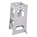 KiddyMoon Torre Di Apprendimento In Legno Per Bambini ST-003, Grigio