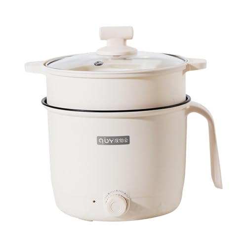 JISADER Panela elétrica de arroz elétrica 2 engrenagens antiaderente multiuso mini panela de viagem