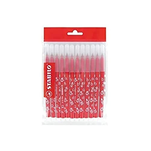 Feutre de coloriage - STABILO Trio A-Z - Recharge schoolpack x 12 feutres- rouge