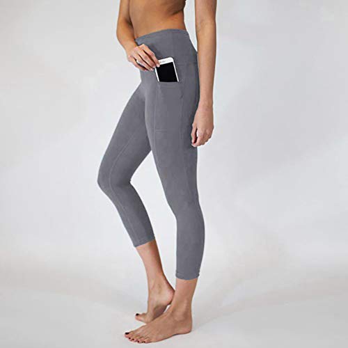 Pantalon De Yoga, Pocket Pantalon De Yoga De Haute Taille, Tummy Contrôle, Entraînement Pocket Yoga Pant,Blanc,L Cover
