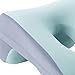 Ysyqkn Head Cushion Napping Pillow Adult Size Removable Cover Lightweight Multi Use Lunch Break Pillow Office Chair Neck Support, Light Blue