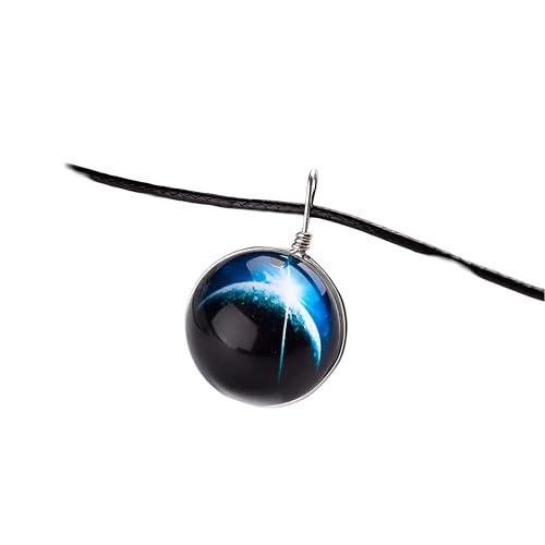 Collier univers spatial en cuir pour un style quotidien d'astronaute