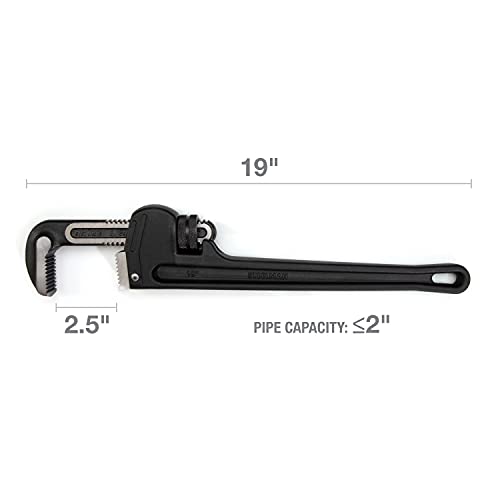 Image of Steelman 60876 18-Inch Heavy-Duty Cast Aluminum Straight Handle Pipe Wrench