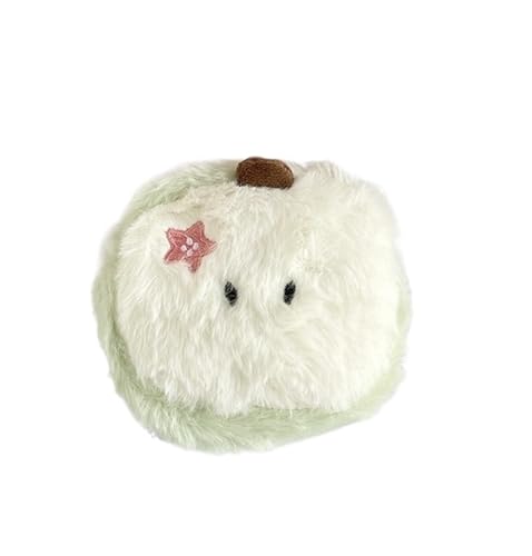 App1e Shape Coin Purse Cartoon Plush Bag Pendant Earphone Bag Lipstick Data Cable Storage Bag(Green)