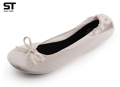 Image of Velvet Foldable Flats for Women, Portable Ballet Shoes for Travel & Events