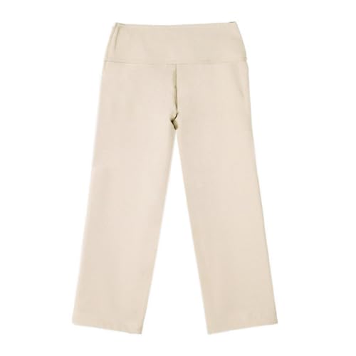 Image of Bienzoe Adjustable Waist Girls Pants: School Uniform Straight Leg | Growing kids Aged 3-13, Classroom, Campus Activities, Adjustable Fit Support, Private Academy Events, Soft Comfort, Easy Care