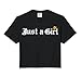 Just A Girl Gothic Blackletter Typography Design Comfort Colors Crop Top