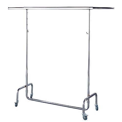 Bastidor De Ropa De Alta Resistencia En Ruedas, Carril De Ropa De Capacidad De 280 Libras Con Altura Ajustable Y Varilla Extensible, Organizador De Almacenamiento Plegable Portátil Para La Ropa Dormit