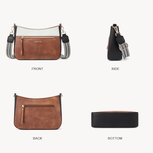 Image of BOSTANTEN Crossbody Purses for Women Medium Shoulder Bag Quilted Handbags with Zipper Pocket