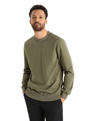 Icebreaker Herren Lounge Langen Ärmeln, aus Wolle Sweatshirt, Loden Green Ii, X-Large