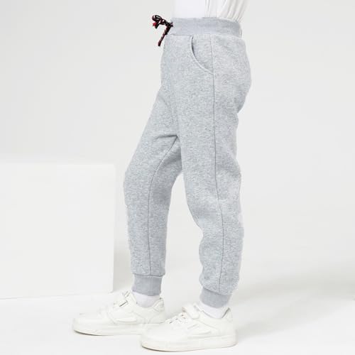 3 Pack Boy's and Girl's Fleece Pull on Jogger Sweatpant with Pockets and Drawstring 2-13 Years4