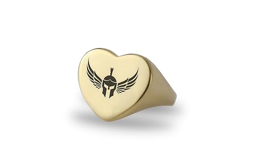 Bague chevalier gladiateur en coeur ciselée main pour elle