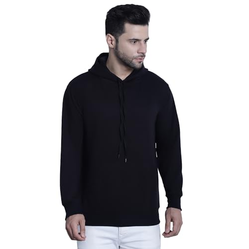 Image of Mack Jonney Solid Hooded Cotton Fleece Sweatshirt for Men (Pack of 2)-MACK50923