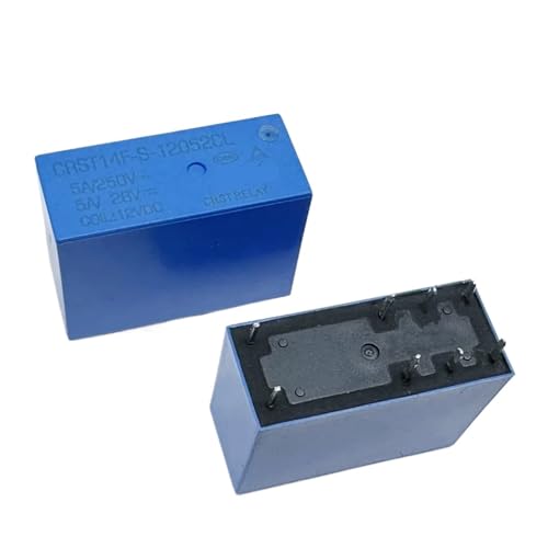 Relé CRST14F-S-12052CL de 8 pines y 12V 5A en color azul