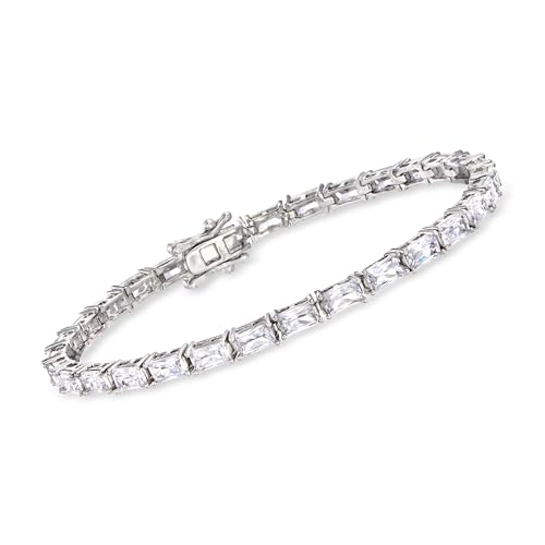 Ross-Simons 7.50 ct. t.w. Baguette CZ Tennis Bracelet in Sterling Silver