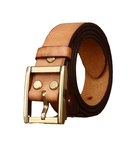 Pohullan Men 38mm Wide Personalized Solid Leather Belt Leather Belt For Jeans Leather Belt For Everyday