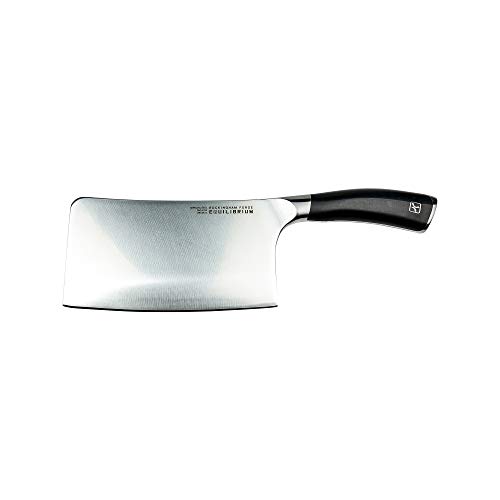 Rockingham Forge Equilibrium 16.5cm Cleaver, German Steel Blade, Black Handle,Silver,RF-1511