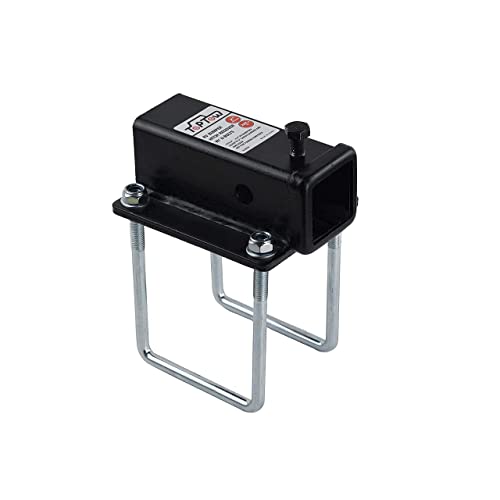 Toptow Rv Bumper 2 Inch Hitch Receiver Adapter For 4 Inch X 4 Inch And 4.5 Inch X 4.5 Inch Bumpers, With Hitch Lock Chrome #TOP4