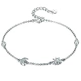 Shapepattern: Star RichescoJames Silver Star E catenaccio sterlina Clear Luna Bracciale The Bangles per monili delle Donne d\'Argento