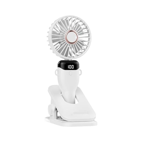 Enfriador portátil - Ventilador portátil | Ventilador de mano | Ventilador recargable | Ventilador de escritorio inalámbrico ajustable | Ventilador para interiores, camping, exterior, oficina,