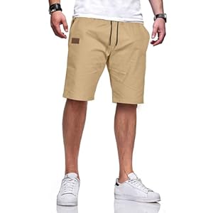 Kurze Hosen Herren Baumwolle Elastische Taille mit Tunnelzug