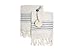 Set of 2 Linen Premium Quality Tea Towel Natural in Color and Eco-friendly Dish Towel, Hand-loomed Dishclothes, Cream Kitchen Towel Set, Hand Towel Set (Black)