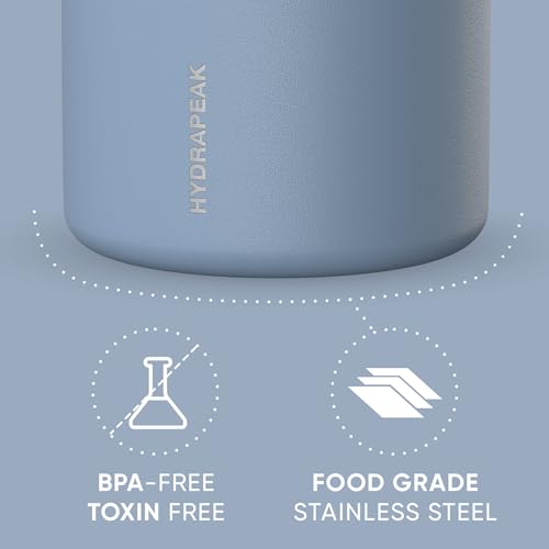 Hydrapeak 25oz Stainless Steel Vacuum Insulated Thermos Food Jar | Thermos for Hot Food and Cold Food, Wide Mouth Leak-Proof Soup Thermos for Adults, 10 Hours Hot and 16 Hours Cold (Modern Blue)