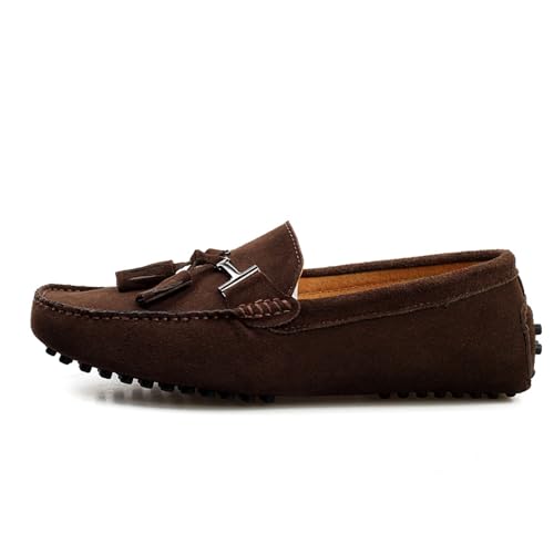 Fashion Mens Handmade Suede Leather Casual Loafers Shoes Plus Size Soft Comfortable Driving Walking Shoes4