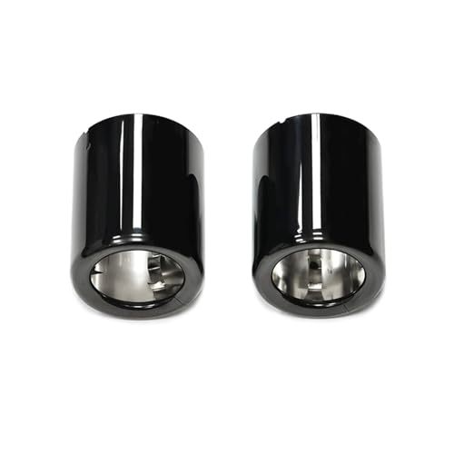 に適合する X1 F49 F48 2019+用 排気口トリムカバー 排気口交換用 テールパイプ ノズル マフラー チップ チューニング 2個入り 車用マフラーカッター(ブラック)