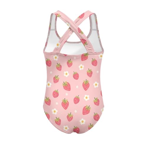 Image of Girls One Piece Swimsuit Teens Cross Back Summer Beach Wear for 5-14Y