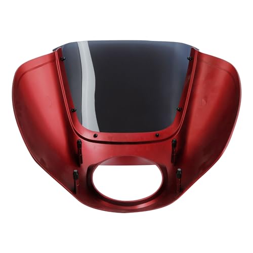 Image of Front Headlight Quarter Fairing Windshield Fit For Harley Softail Low Rider FXLR S FXLRS 2018-2025 Street Bob FXBB FXBBS 2018-2025 Softail Standard FXST 2020-2024 Wicked Red Denim