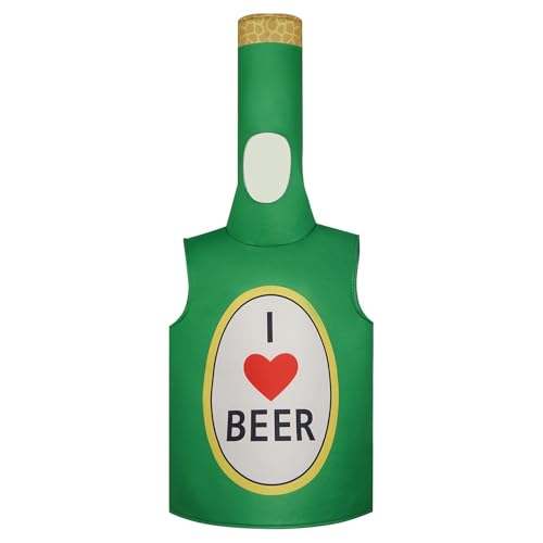 YOSUWOAI Costume de bouteille de bière pour homme - Pour fête à thème - Cosplay - Costume amusant pour fête de la bière - Pour déguisements de baviar,...