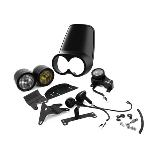 Aile carénage moto pare-brise anti-vent pour phare rond Mash 650 noir