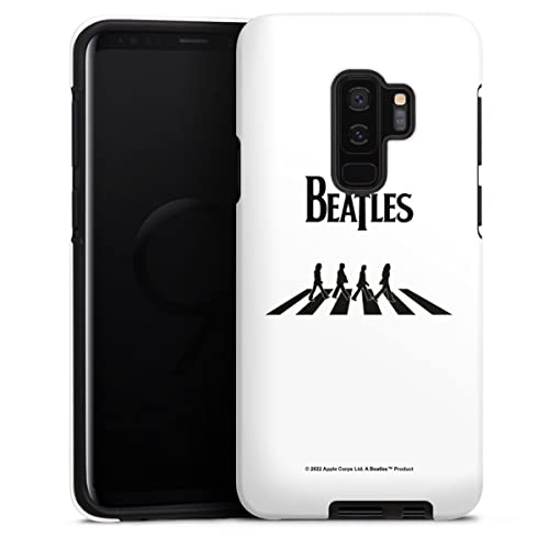 DeinDesign Coque Compatible avec Samsung Galaxy S9 Plus Coque renforcée Coque Antichoc The Beatles Abbey Road Musique - Les Beatles, Paul McCartney, John Lennon, RIngo Starr, George Harrison DeinDesign Coque Compatible avec Samsung Galaxy S9 Plus Coque renforcée Coque Antichoc The Beatles Abbey Road Musique