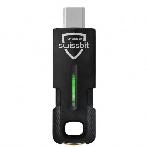 Swissbit iShield Key 2 Pro USB-C Multi-Application Security Key with NFC – FIDO Certified, Passkey (FIDO2), PIV Smart Card & OTP Authentication, Phishing-Resistant Security for Enterprise