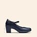 Imagen de DREAM PAIRS Zapatos de Tacón Alto Clásicos Mujer Zapatillas con Tacón Ancho Zapatos de Salón PU Azul Marino SDPU2231W-E Talla 41