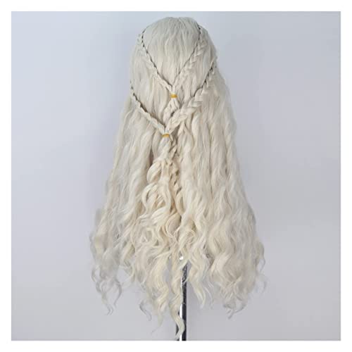ZUKKY Perucas femininas para cosplay da Daenerys Targaryen Game of Thrones longas encaracoladas prim