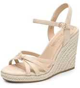Dream Pairs Women's Comfortable Elastic Ankle Strap Platform Wedge Sandals