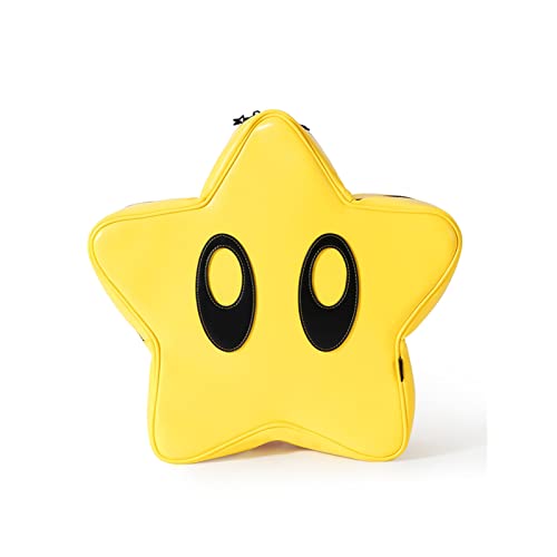 FENGJINRUHUA Mochila escolar fofa com orelhas grandes para meninos e meninas (azul laranja média), Estrelas amarelas, Medium, Mochilas de viagem