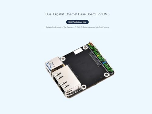 Routeur double RJ45 Raspberry Pi CM5 carte de base Ethernet Gigabit et USB3.2 - 2