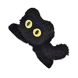 LckCryspho 衣類アクセサリー 爪クリップ マルチカラー – フラシ天猫柄で秋冬のヘアスタイルに個性を添え、柔らかい素材が快適な着け心地