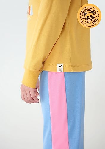 Pijama Infantil Menina Estampado Casa Hope Tam 1 A 16 - Laranja 004
