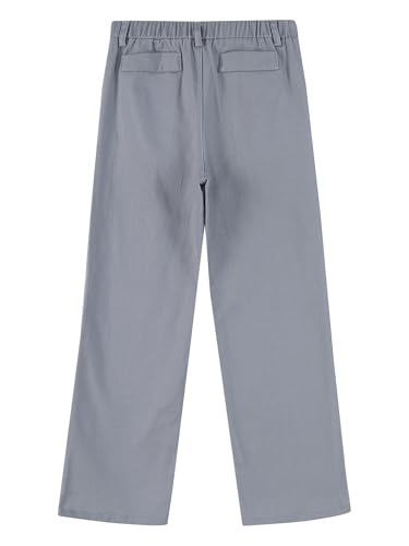 Kids Boys Sheer Color Pants Loose Elastic Casual Long Pants School Uniform Outgoing Sport Wear4