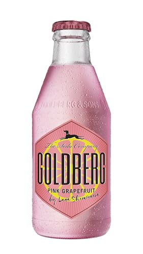 GOLDBERG Pink Grapefruit – 24 x 0,2 l Glasflaschen in Mehrwegkiste – Mit erfrischenden Grapefruitnuancen – Perfekt für fruchtige Cocktails, Longdrinks & Sommergetränke