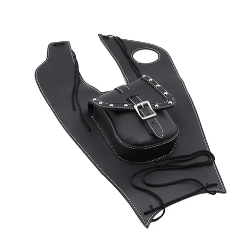 Sacoche réservoir similicuir noir Shadow 750 bagagerie moto custom RC50 RC53