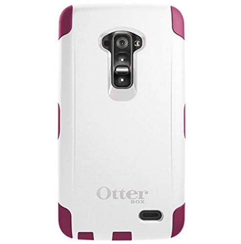 OtterBox Commuter Series Carrying Case for LG G Flex - Retail Packaging - Papaya (White/Peony Pink)