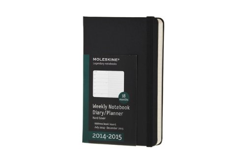 Moleskine 2014-2015 Weekly Planner, 18 Month, Pocket, Black, Hard Cover (3.5 x 5.5)