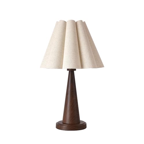 Lámpara de mesa moderna con pantalla lino pétalo 20.5"