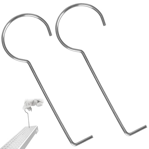 Alriedy Lot de 2 crochets de levage de caniveau de douche en acier inoxydable - Crochets de drainage de sol - Clé de vidange - Crochet de levage pour cuisine, salle de bain, caniveau de douche et