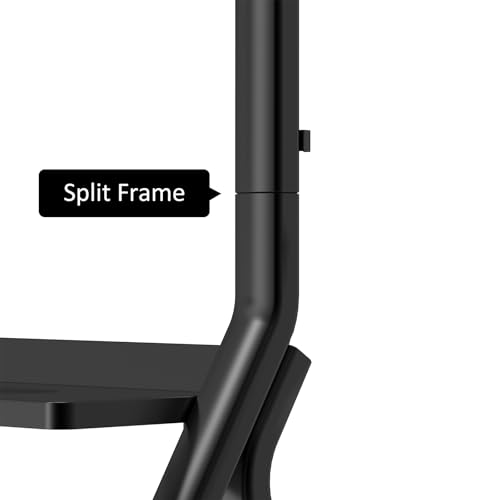 Image of Shiarffe Smart Board Stand for 55 inch- 86'' Interactive Whiteboard, Mobile Stand with Locable Rolling Wheels for Smart Whiteboard, Black